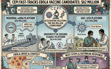 CEPI Fast-Tracks Three Ebola Vaccine Candidates with $62 Million Funding