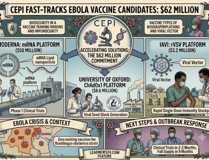 CEPI Fast-Tracks Three Ebola Vaccine Candidates with $62 Million Funding